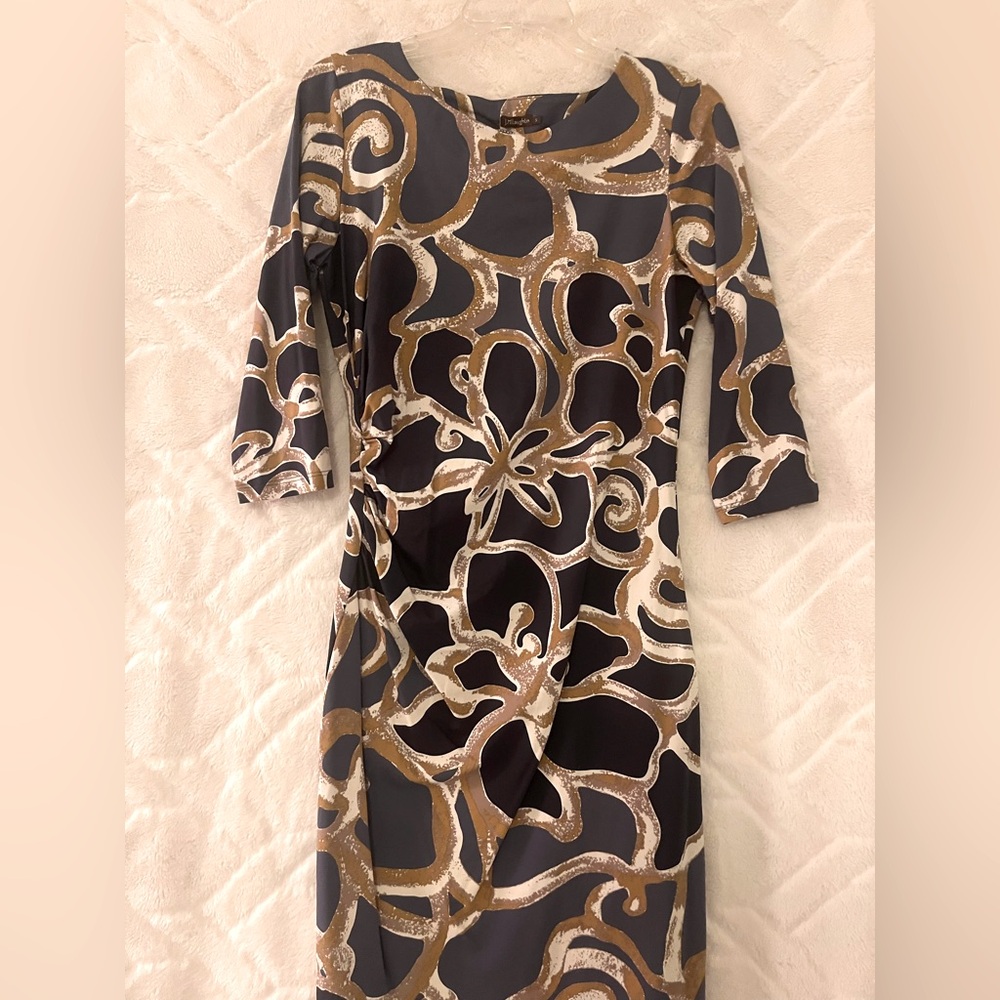 J. McLaughlin Beautiful and classy dress.  Rouched on side.